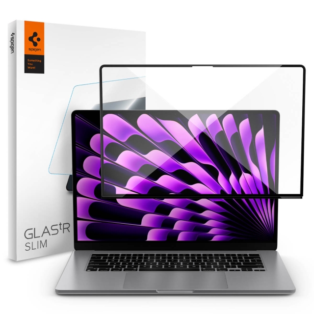 Защитное стекло SPIGEN для MacBook Air 15 M2 (2023) - Glass tR SLIM - Прозрачный - 1 шт - AGL06950
