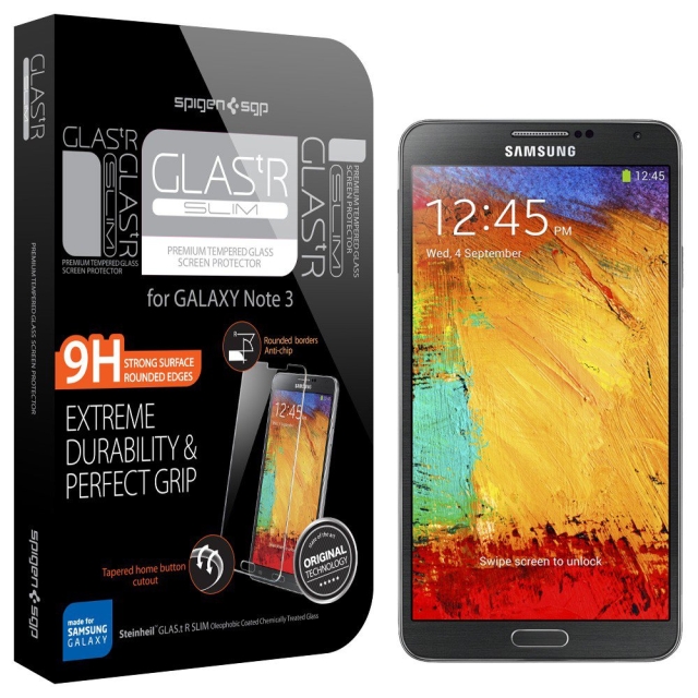 Защитное стекло SPIGEN для Galaxy Note 3 - GLAS.tR SLIM Premium - SGP10451