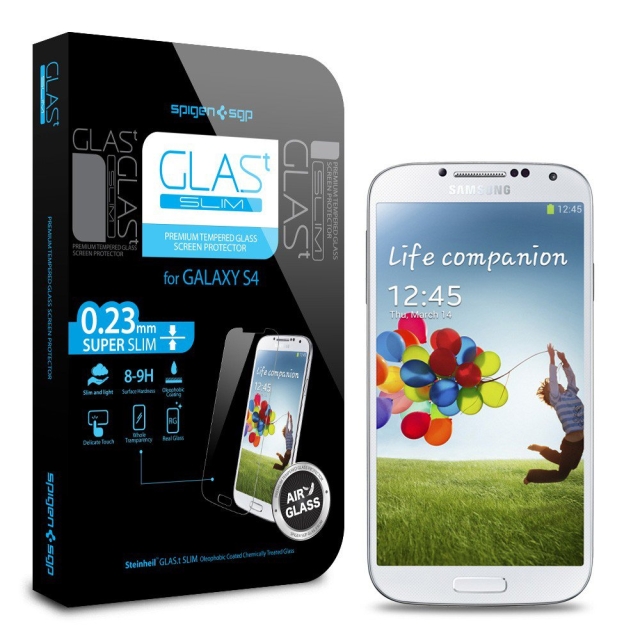 Защитное стекло SPIGEN для Galaxy S4 - GLAS.t SLIM Premium - SGP10176