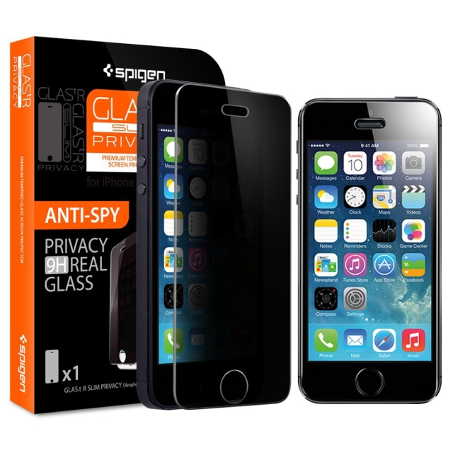 Защитное стекло SPIGEN для iPhone SE / 5s / 5c / 5 - GLAS.tR SLIM Privacy - SGP10817