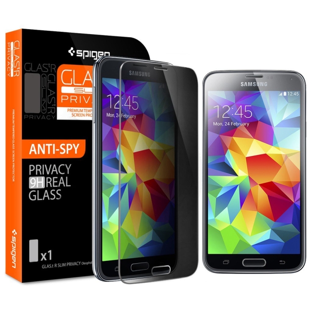 Защитное стекло SPIGEN для Samsung Galaxy S5 - GLAS.tR SLIM Privacy - SGP10841