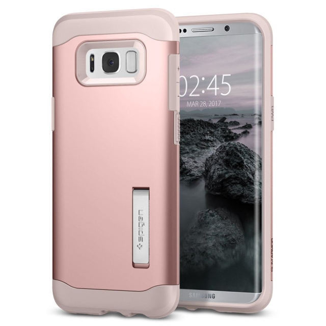Защитный чехол SPIGEN для Galaxy S8 - Slim Armor - Розовое Золото - 565CS21434