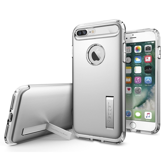 Защитный чехол SPIGEN для iPhone 7 Plus / 8 Plus - Slim Armor - Серебристый - 043CS20313
