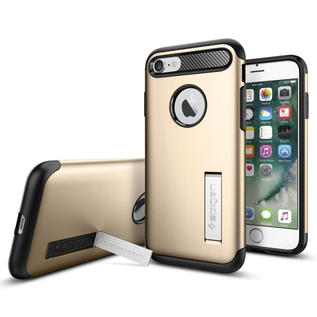 Защитный чехол SPIGEN для iPhone SE (2022/2020)/8/7 - Slim Armor - Золотой - 042CS20302