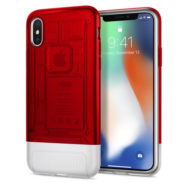 Защитный чехол SPIGEN для iPhone X / XS - Classic C1 - Рубиновый - 057CS23195