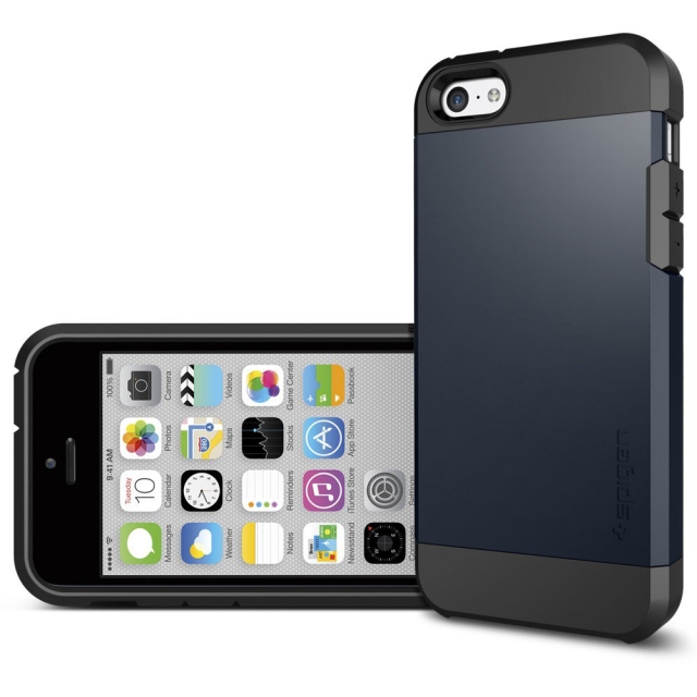 Защитный чехол SPIGEN для iPhone 5c - Tough Armor - Синевато-серый - SGP10543