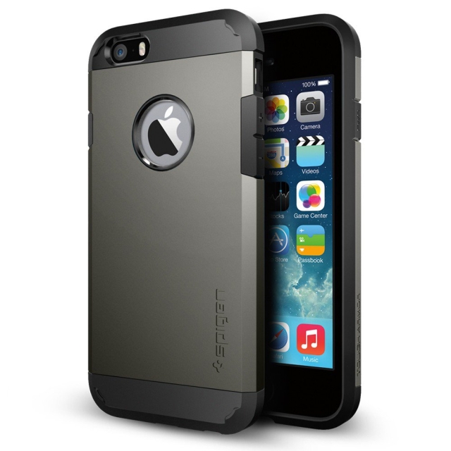 Защитный чехол SPIGEN для iPhone 6s / 6 - Tough Armor - Темно-серый - SGP11022