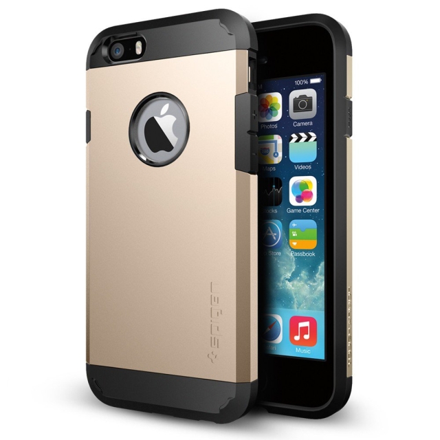 Защитный чехол SPIGEN для iPhone 6s / 6 - Tough Armor - Золотистый - SGP10970