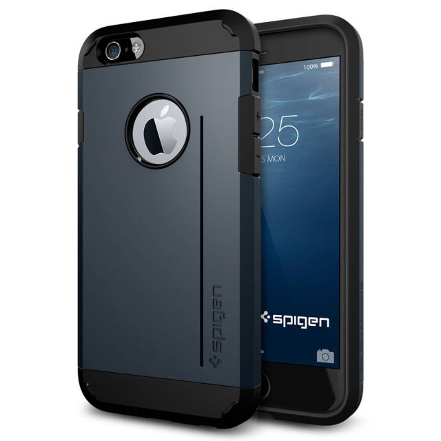 Защитный чехол SPIGEN для iPhone 6s / 6 - Tough Armor S - Синевато-серый - SGP11043