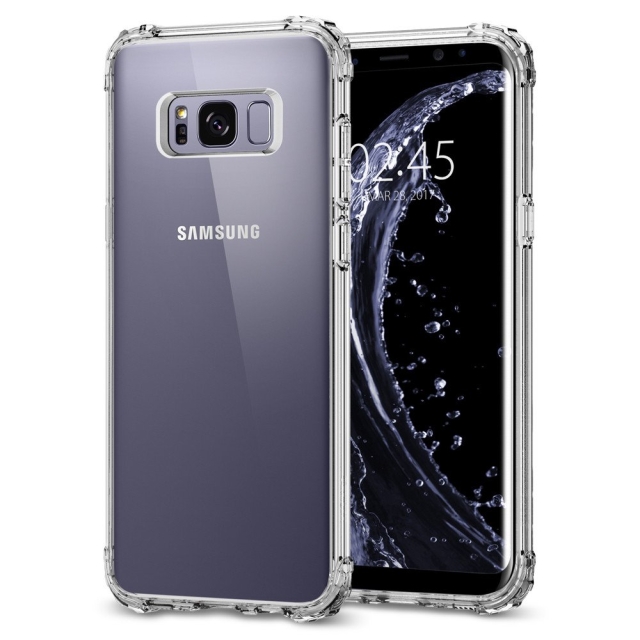 Защитный прозрачный чехол SPIGEN для Galaxy S8 - Crystal Shell - Прозрачный - 565CS20828