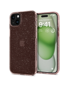 Чехол SPIGEN для iPhone 15 Plus - Liquid Crystal Glitter - Прозрачный/Розовый - ACS06649