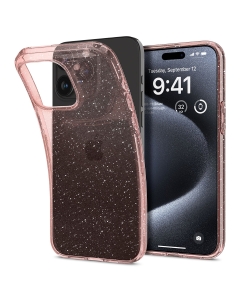 Чехол SPIGEN для iPhone 15 Pro - Liquid Crystal Glitter - Прозрачный/Розовый - ACS06702