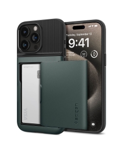 Чехол SPIGEN для iPhone 15 Pro Max - Slim Armor CS - Зеленый - ACS06592