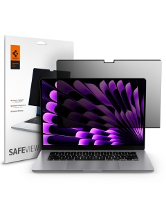 Защитное стекло SPIGEN для MacBook Air 15 M2 (2023) - SafeView Privacy Filter - Затемненный - 1 шт - AFL06951