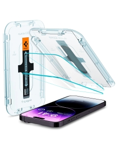 Защитное стекло SPIGEN для iPhone 14 Pro - EZ FIT GLAS.tR (Sensor Protection) - Прозрачный - 2 шт - AGL05214