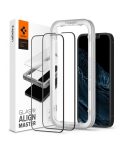 Защитное стекло SPIGEN для iPhone 13 / iPhone 13 Pro - GLAS.tR Align Master Full Cover - Черный - 2 шт - AGL03387