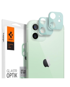 Защитное стекло для камеры SPIGEN для iPhone 12 Mini - Glas.tR Optik Lens - Зеленый - 2 шт - AGL02463