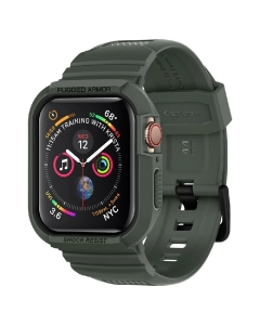 Чехол с ремешком SPIGEN для Apple Watch (45/44 mm) - Rugged Armor Pro - Темно-зеленый - 062CS26016
