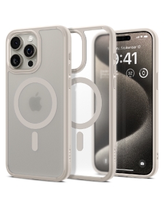 Чехол SPIGEN для iPhone 15 Pro Max - Ultra Hybrid (MagFit) - Серый - ACS07210
