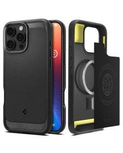 Чехол SPIGEN для iPhone 16 Pro Max - Rugged Armor MagSafe - Черный Матовый - ACS07986