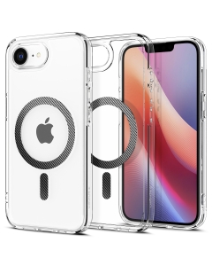 Чехол SPIGEN для iPhone 16e - Ultra Hybrid MagSafe - Прозрачное Карбон - ACS09140