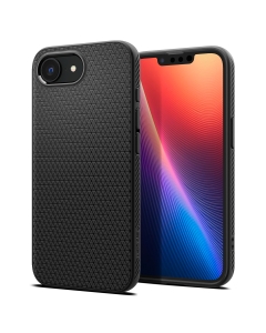 Чехол SPIGEN для iPhone 16e - Liquid Air - Матовый чёрный - ACS09161