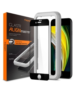 Защитное стекло SPIGEN для iPhone SE (2022/2020)/8/7 - Align Master Full Cover - Черный - 1 шт - AGL01294