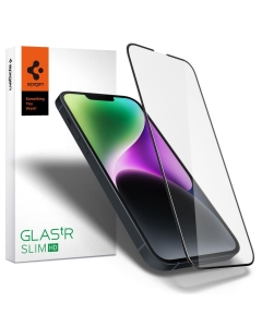 Защитное стекло SPIGEN для iPhone 14 / 13 Pro / 13 - GLAS.tR Slim HD - Черный - 1 шт - AGL03392