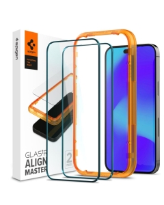 Защитное стекло SPIGEN для iPhone 14 Pro Max - Align Master Full Cover - Черный - 2 шт - AGL05204