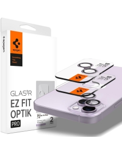 Защитное стекло для камеры SPIGEN для iPhone 14 / 14 Plus - GLAS.tR EZ Fit Optik Pro - 2 шт - Фиолетовый - AGL05603
