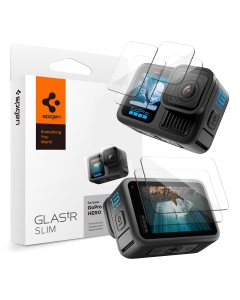 Защитное стекло SPIGEN для GoPro Hero 13 - Glas.tR SLIM Multi Pack FS/CL/BS - Прозрачный - 2 шт - AGL09189