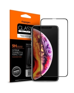 Защитное стекло SPIGEN для iPhone 11 Pro / XS / X - GLAS.tR Slim Full Cover - Черный - 1 шт - 063GL25234