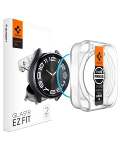 Защитное стекло SPIGEN для Galaxy Watch 6 Classic (43mm) - EZ FIT GLAS.tR - Прозрачный - 2 шт - AGL07067