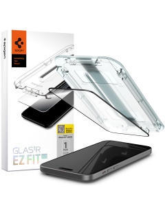 Защитное стекло SPIGEN для iPhone 15 - Glass tR EZ Fit HD - Черный - 1 шт - AGL06908