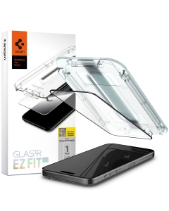 Защитное стекло SPIGEN для iPhone 15 Pro Max - Glass tR EZ Fit HD - Черный - 1 шт - AGL06879