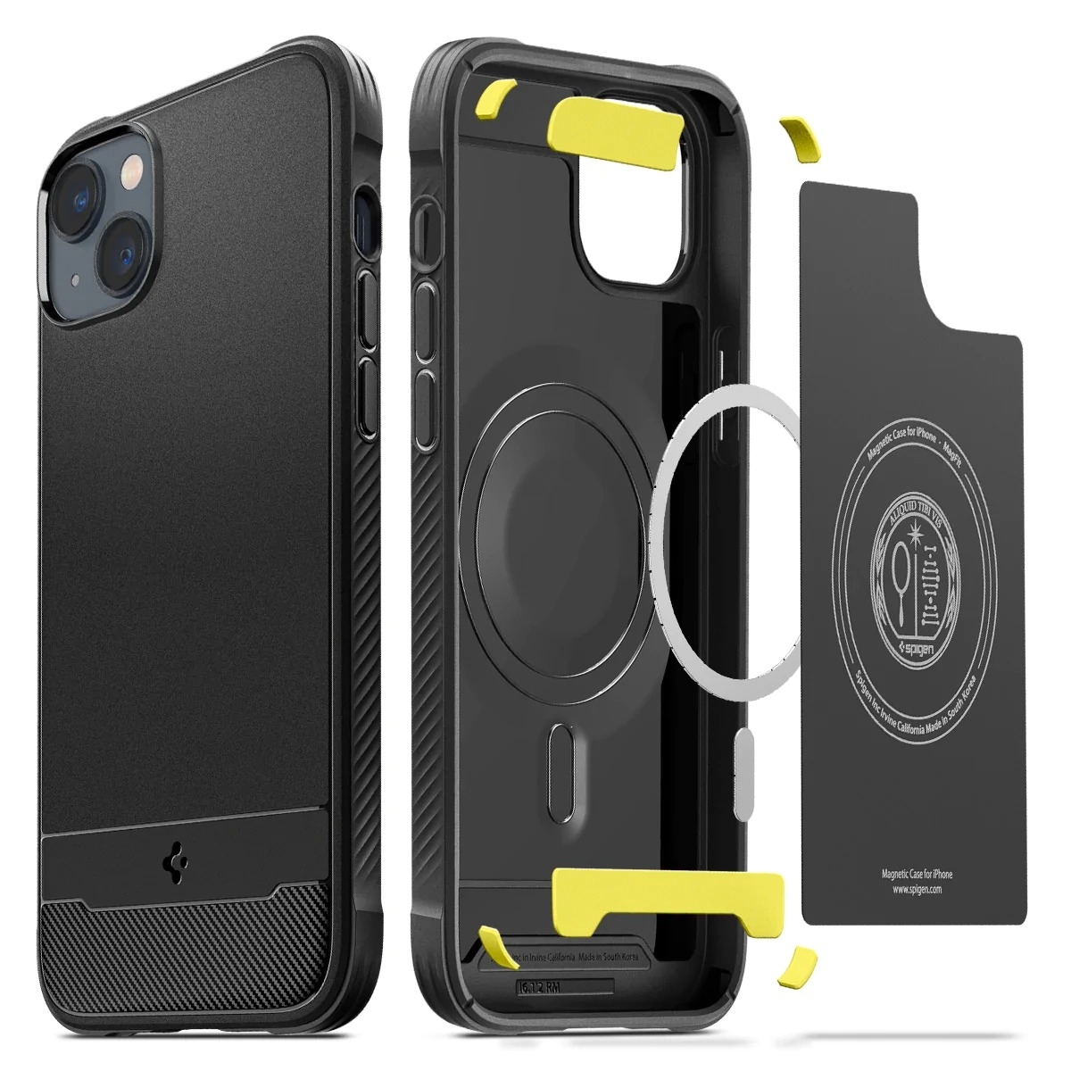 Чехол SPIGEN для iPhone 14 - Rugged Armor (MagFit) - Черный - ACS05036.  Заходите!