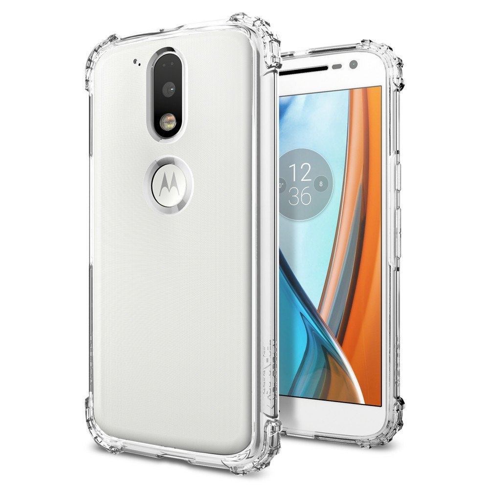 Чехол SPIGEN для Motorola Moto G4 / G4 Plus - Crystal Shell - Прозрачный -  M01CS20579. Заходите!