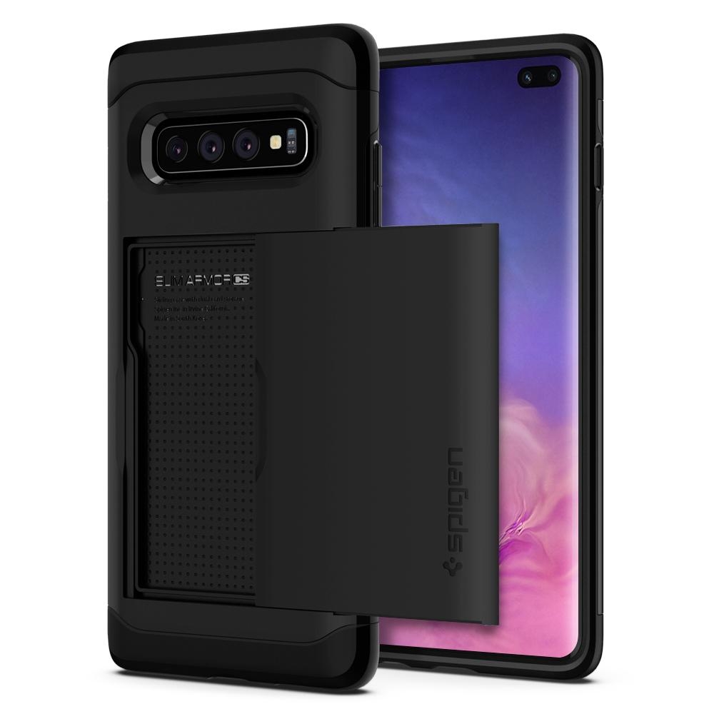 Чехол-визитница SPIGEN для Galaxy S10 Plus - Slim Armor CS - Черный -  606CS25781. Заходите!