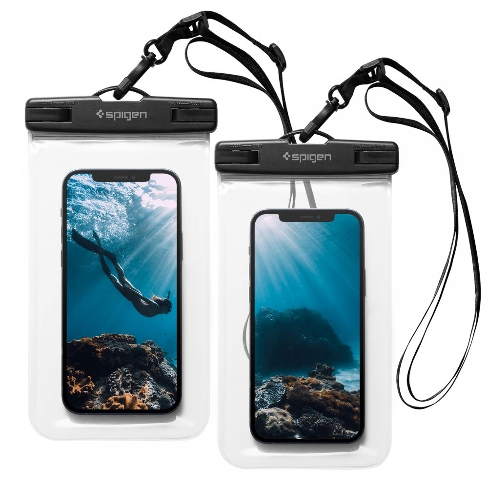 Водонепроницаемый чехол SPIGEN - WaterProof - Универсальный - A601 -  Прозрачный - 2 шт - AMP03098. Заходите!