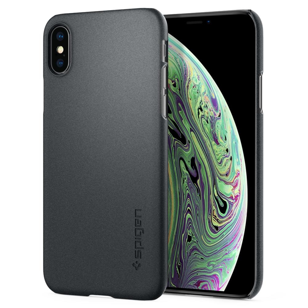 Клип-кейс SPIGEN для iPhone X / XS - Thin Fit - Серый Графит - 063CS24905.  Заходите!