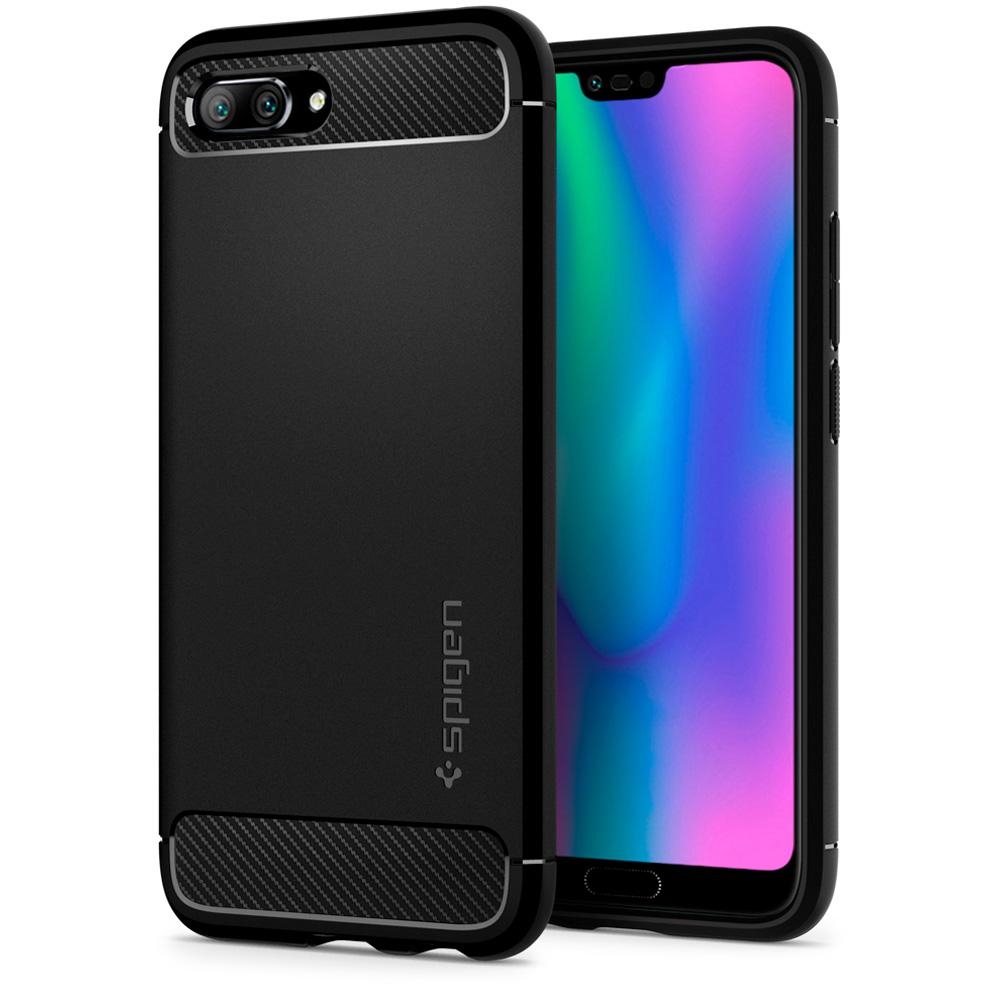 Spigen Rugged Armor. Хонор 10 черный. Чехол на хонор 10. Прочная броня Spigen Rugged Armor Pro.