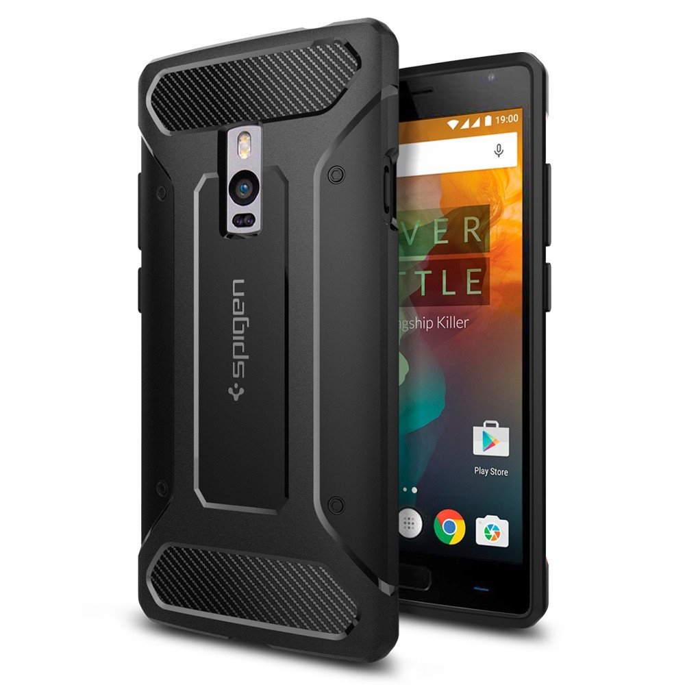 Прочный чехол SPIGEN для OnePlus 2 - Rugged Armor - Черный - SGP11767.  Заходите!