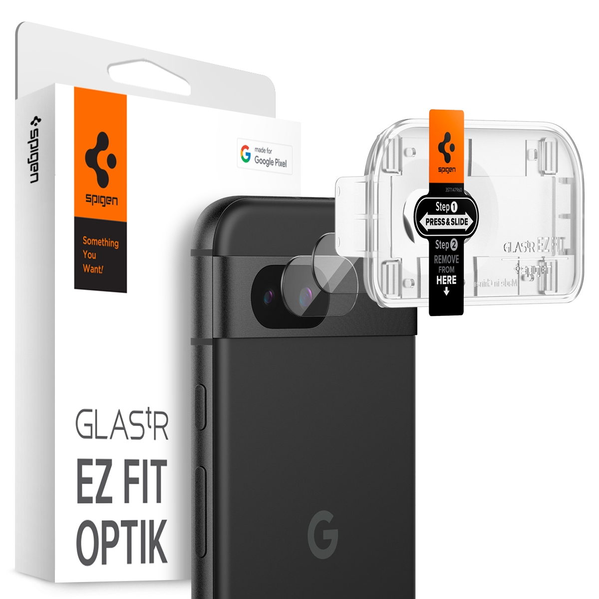 Защитное стекло SPIGEN для Google Pixel 8a - Glass tR EZ Fit Optik -  Прозрачный - 2 шт - AGL07465. Заходите!