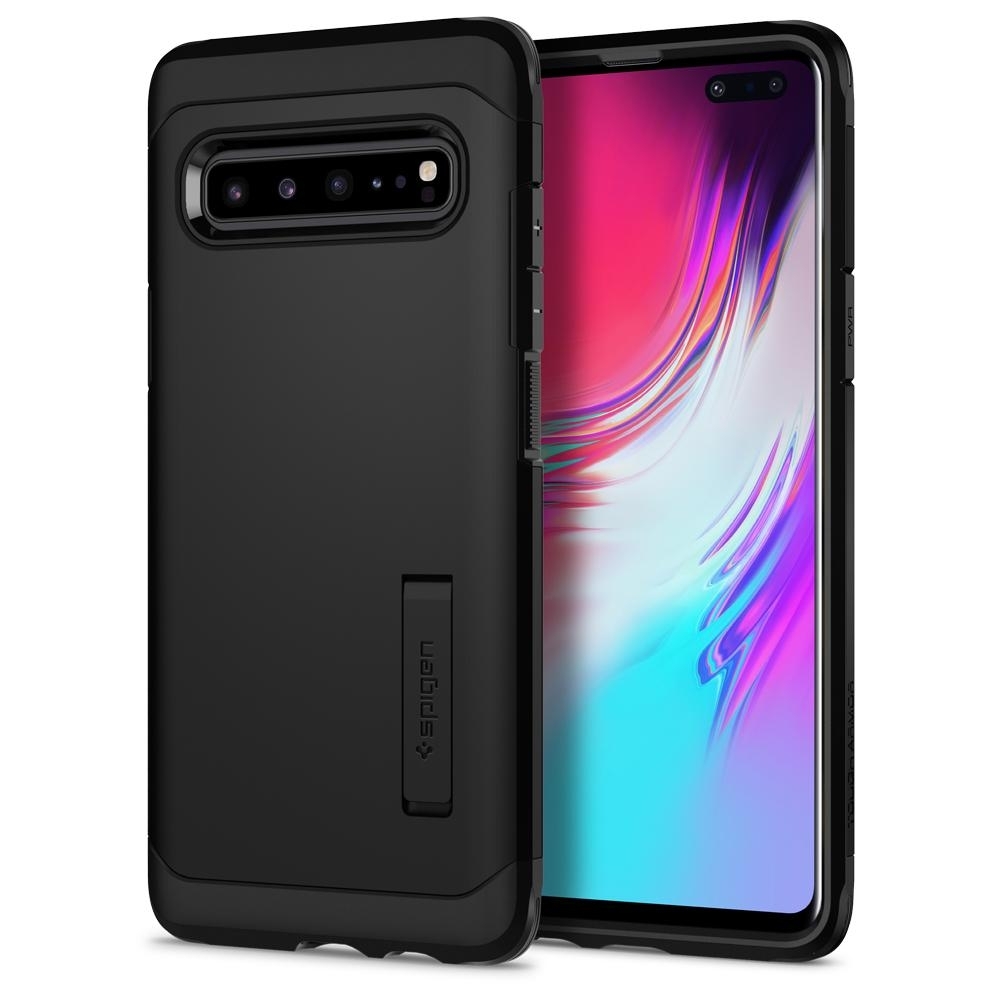 Ударопрочный чехол SPIGEN для Galaxy S10 5G - Tough Armor - Черный -  614CS26155