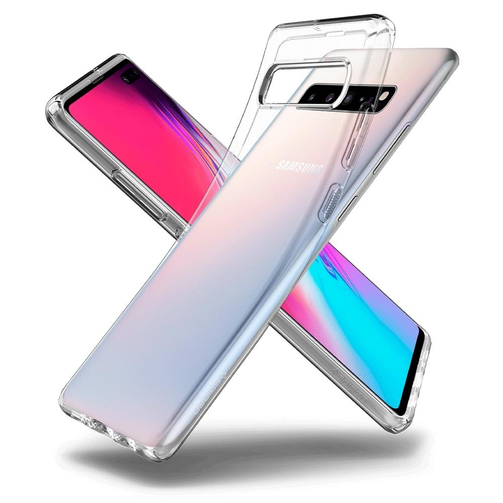 Чехол-капсула SPIGEN для Galaxy S10 5G - Liquid Crystal -  Кристально-прозрачный - 614CS26153. Заходите!