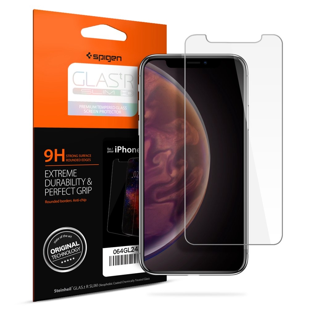 Защитное стекло SPIGEN для iPhone 11 / XR - GLAS.tR SLIM HD - Прозрачный -  1 шт - 064GL24527. Заходите!