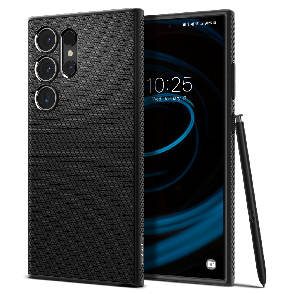 ЧехолSpigenдляGalaxyS24Ultra-LiquidAir-Черный-ACS07287