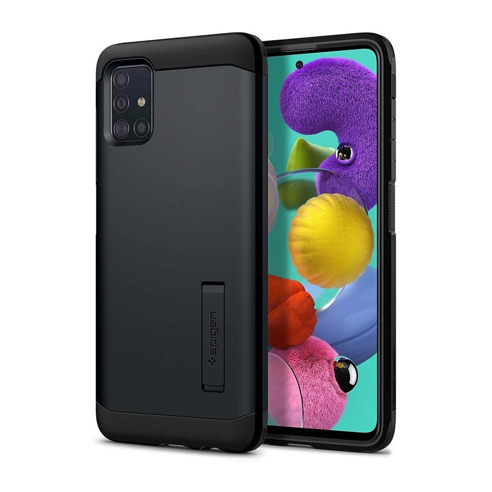 Ударопрочный чехол Spigen для Galaxy A51 Tough Armor Синевато-серый  ACS00931